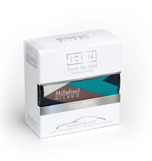 Изображение Millefiori Milano Icon Car Air Freshener Legni & Spezie Textil Geometric
