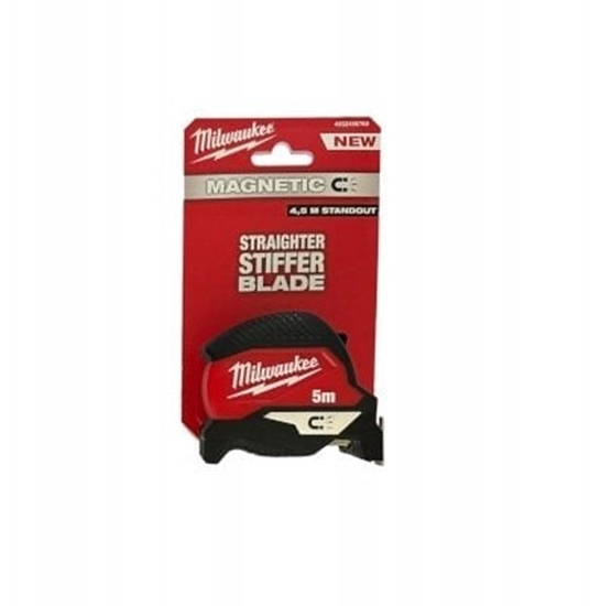 Picture of Milwaukee Miara zwijana metrówka 5m / 30mm MAGNETIC nylon czarny-czerwony