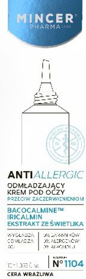 Picture of Mincer Pharma Anti Allergic Krem odmadzajcy pod oczy do cery wraliwej 15ml