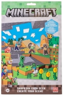 Attēls no Minecraft Reusable Sticker set - Create your scene - 2 scenes included