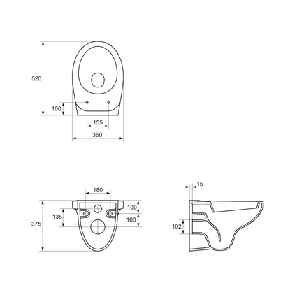 Attēls no Miska WC Cersanit Delfi wiszca (K97-133)