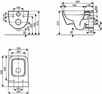 Attēls no Miska WC Koo Life! Rimfree wiszca Reflex (M23120900)