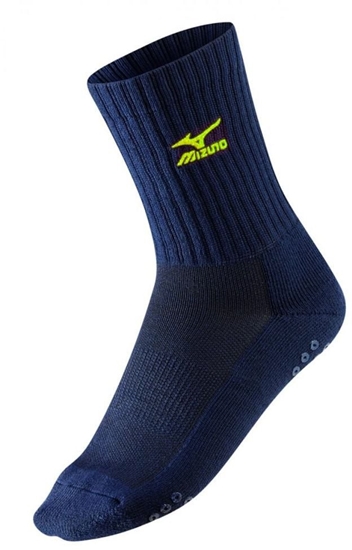Изображение Mizuno Skarpetki Volley Socks Medium Mizuno Navy/Yellow roz. 35-37 (67XUU71584)