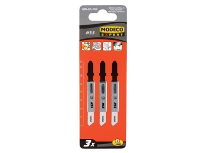 Picture of Modeco Brzeszczoty do wyrzynarek typu T 76x2mm cicie krzywoliniowe stali 3szt. - MN-65-183