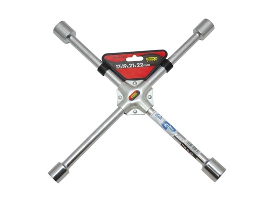Изображение Modeco Klucz do kó samochodowych krzyakowy 17, 19, 21, 22mm - MN-59-001