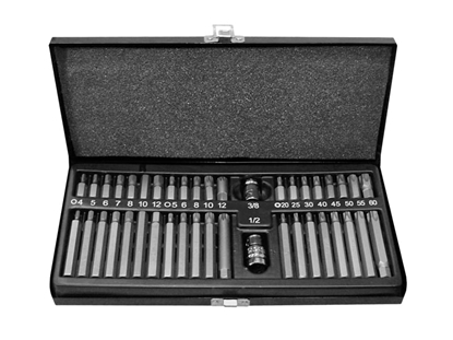 Picture of Modeco Komplet bitów Torx 40szt. + metalowa walizka - MN-54-801