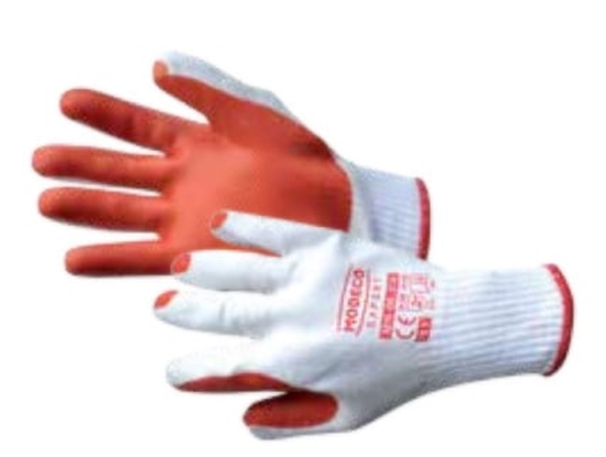 Picture of Modeco Rekawice brukarskie dziane bezszwowe pokrywane lateksem 10,5" 12szt. - MN-06-210