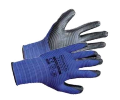 Picture of Modeco Rkawice poliestrowe powlekane nitrylem czarnym rozmiar 10 12szt. - MN-06-218