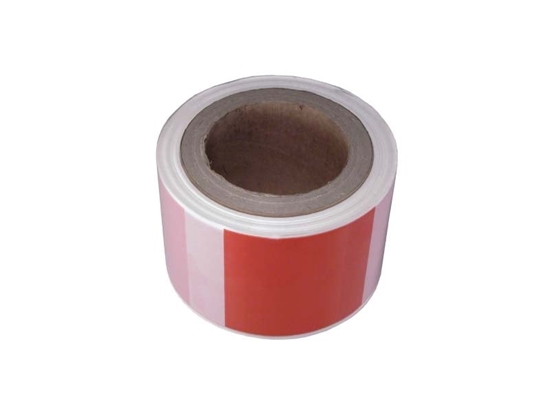 Изображение Modeco Tama ostrzegawcza czerwono biaa 80mm x 100m MN-05-605