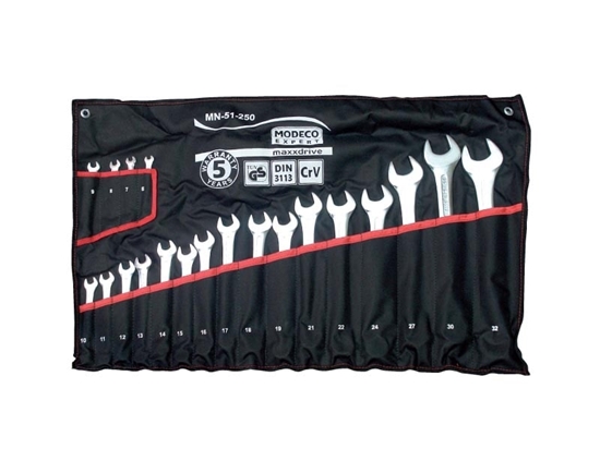Изображение Modeco Zestaw kluczy pasko-oczkowych 6-32mm 20szt. (MN-51-250)