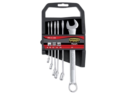 Изображение Modeco Zestaw kluczy pasko-oczkowych 8-17mm 6szt. (MN-51-266)