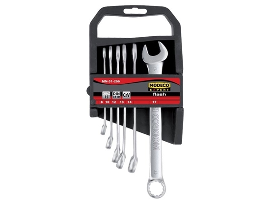 Изображение Modeco Zestaw kluczy pasko-oczkowych 8-17mm 6szt. (MN-51-266)