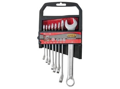 Изображение Modeco Zestaw kluczy pasko-oczkowych 8-19mm 8szt. (MN-51-238)