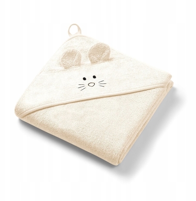 Attēls no Monroe BABY ONO 1553/07 OKRYCIE KPIELOWE BAMBUSOWE Z KAPTURKIEM 100X100 KREMOWE