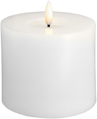 Изображение Moods & More MM LED pillar candle, Silk, Melted, Classic white, 99x100 mm