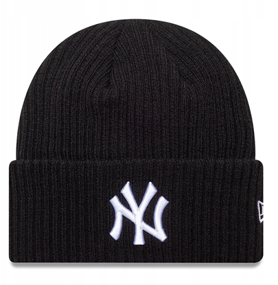 Attēls no New Era Wide Cuff Beanie New York Yankees Hat 60691072 czarny One size