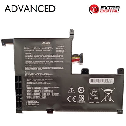 Attēls no Notebook Battery ASUS C31N1703, 4150mAh, Extra Digital Advanced