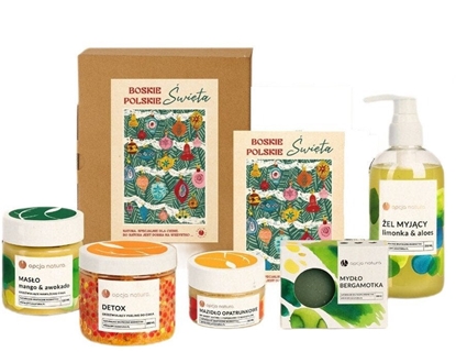 Attēls no Opcja Natura Boskie Polskie wita zestaw maso do ciaa Mango i Awokado 120g + mazido opatrunkowe na otarcia i oparzenia 50ml