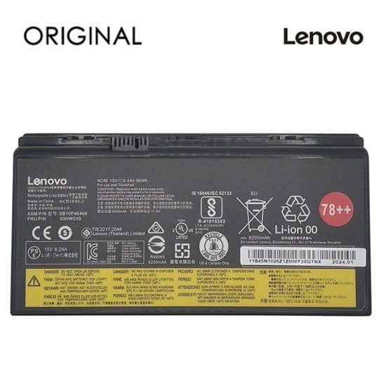 Изображение Original 00HW030 Battery for Lenovo Laptop 6400mAh