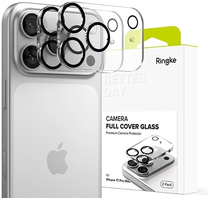 Attēls no Osona aparatu Ringke Camera Full Cover Glass do iPhone 17 Pro Max, czarna, 2 szt.