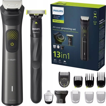Изображение Philips Philips MG9540/15, Grey, 0.2 mm, 2 cm, 0.2 mm, Beard, Ear, Face, Moustache, Nose, Battery