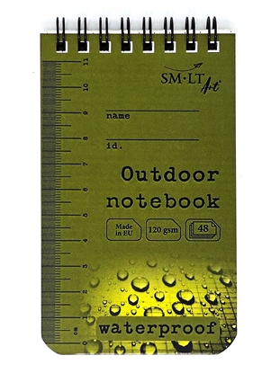 Picture of Piezīmju grāmatiņa SMLT, 125x75 mm, 120 g/m², 48 lapas, rūtiņās, ūdensizturīgs papīrs