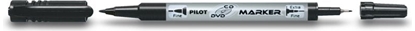 Изображение Pilot Marker dwustronny do CD/DVD czarny (WP1466)