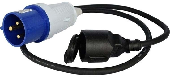 Picture of PLATINET EV CEE PLUG AND ANGLE CEE SOCKET WITH SCHUKO EXTENSION CORD 1.5M [46282]