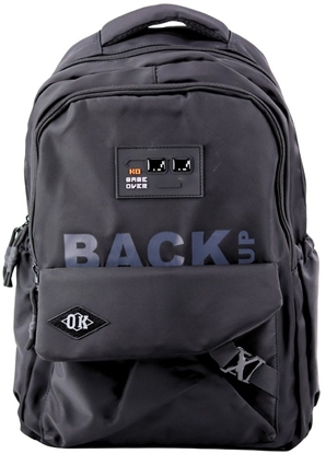 Picture of Plecak Miejski Szkolny 6 Kieszeni Czarny 23L