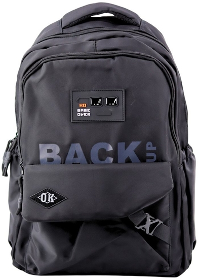 Picture of Plecak Miejski Szkolny 6 Kieszeni Czarny 23L