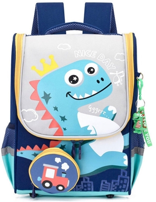 Picture of Plecak Szkolny Dinozaur Saszetka Z Lokomotyw Zawieszka 21L