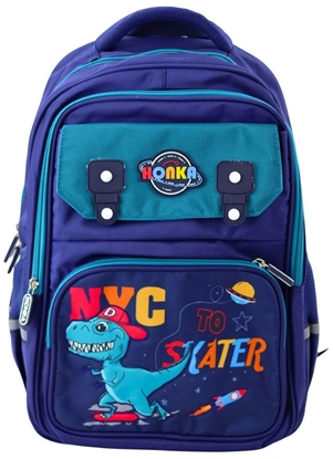Picture of Plecak Szkolny Dziecicy Pas Piersiowy Dinozaur Granatowy 41x30x16 cm
