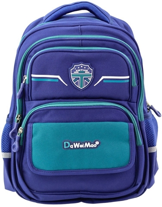 Picture of Plecak Szkolny Dziecicy Pas Piersiowy Granatowo Zielony 38x28x19 cm