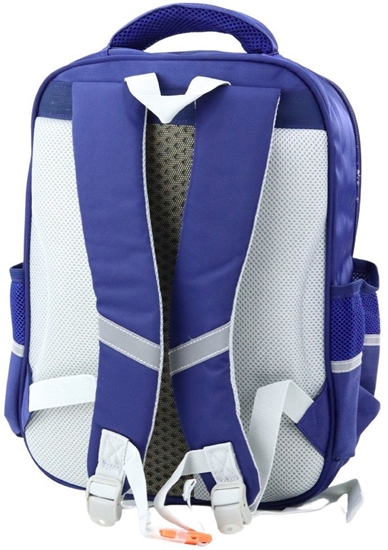 Picture of Plecak Szkolny Naszywki Z Dinozaurami Pas Piersiowy Granatowy 39x27x15cm