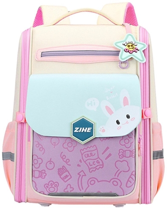 Picture of Plecak Szkolny Z Królikiem Pas Piersiowy Pastelowy 21L