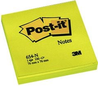 Picture of Post-it Bloczek samoprzylepny 76x76/100K óty neon (FT510010174)