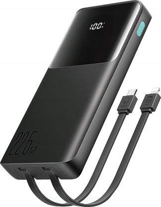 Attēls no Powerbank Joyroom JR-PBF19 22.5W 10000mAh + wbudowane kable USB-C, Lightning czarny