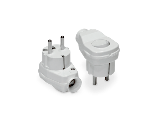 Изображение Powstaniec Wtyczka ktowa AWA- z wycznikiem 16A 2P+Z biaa (1131-231-000-180)