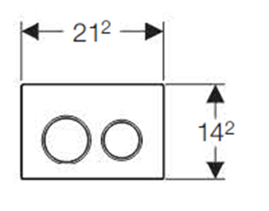 Изображение Przycisk spukujcy Geberit Omega 20 do WC czarny (115.085.KM.1)