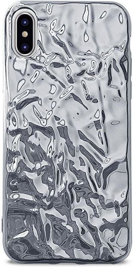 Picture of Puro Etui Glam Metal Flex Cover iPhone X srebrne