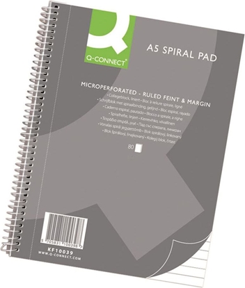 Picture of Q-Connect Koonotatnik, A5, w lini, 80 kart., 70gsm, perforacja (5705831100398)