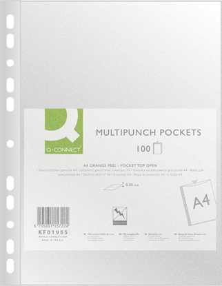 Picture of Q-Connect Koszulki na dokumenty PP A4 groszkowe 100szt.