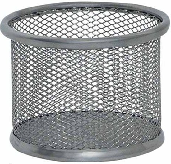 Изображение Q-Connect POJEMNIK NA PRZYBORY Q-CONNECT OFFICE SET, METALOWY, 90X68MM, SREBRNY KF15104