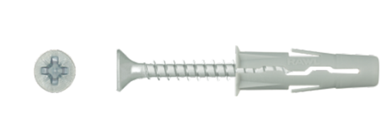 Picture of Rawlplug Koek rozporowy UNO FI10 z wkrtem 6,0x50mm 100szt. - UNO-10+650