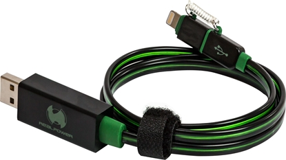 Picture of Realpower Datenkabel LED grün       micro-USB auf Lightning