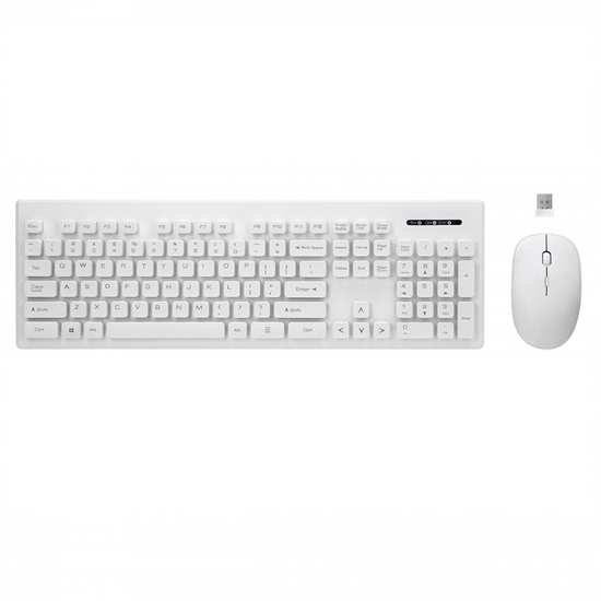 Picture of Rebeltec wireless set: keyboard + mouse white WHIT