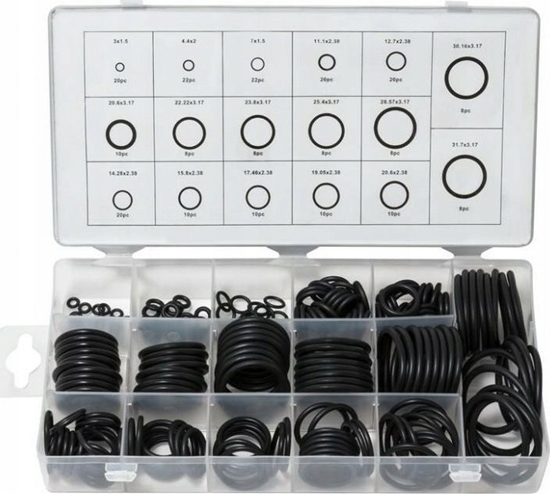 Изображение Rockforce Zestaw uszczelek (oringów) gumowych olejoodpornych 222el.