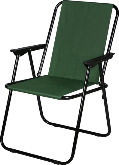 Изображение Royokamp  Krzeso turystyczne z podokietnikami 57x44x75cm skadane zielone