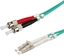 Picture of Roline Fibre Optic Jumper Cable, 50/125µm, LC/ST, OM3, turquoise, 5 m