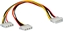 Attēls no Roline Internal Y-Power Cable, 4-pin HDD to 2x 4-pin HDD, 0.3 m